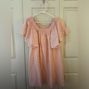 NWT PERFECT condition- light pink with mini ruffle boutique dress!! Beautiful!